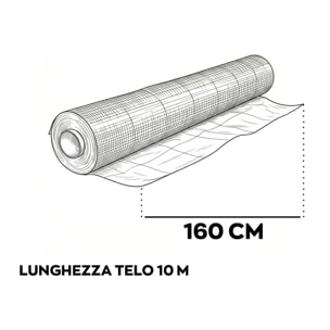 Nyumput - Telo Pacciamatura 10x1,60 m 100Gr/mq tessuto permeabile antierbacce antialga per orto giardino nero