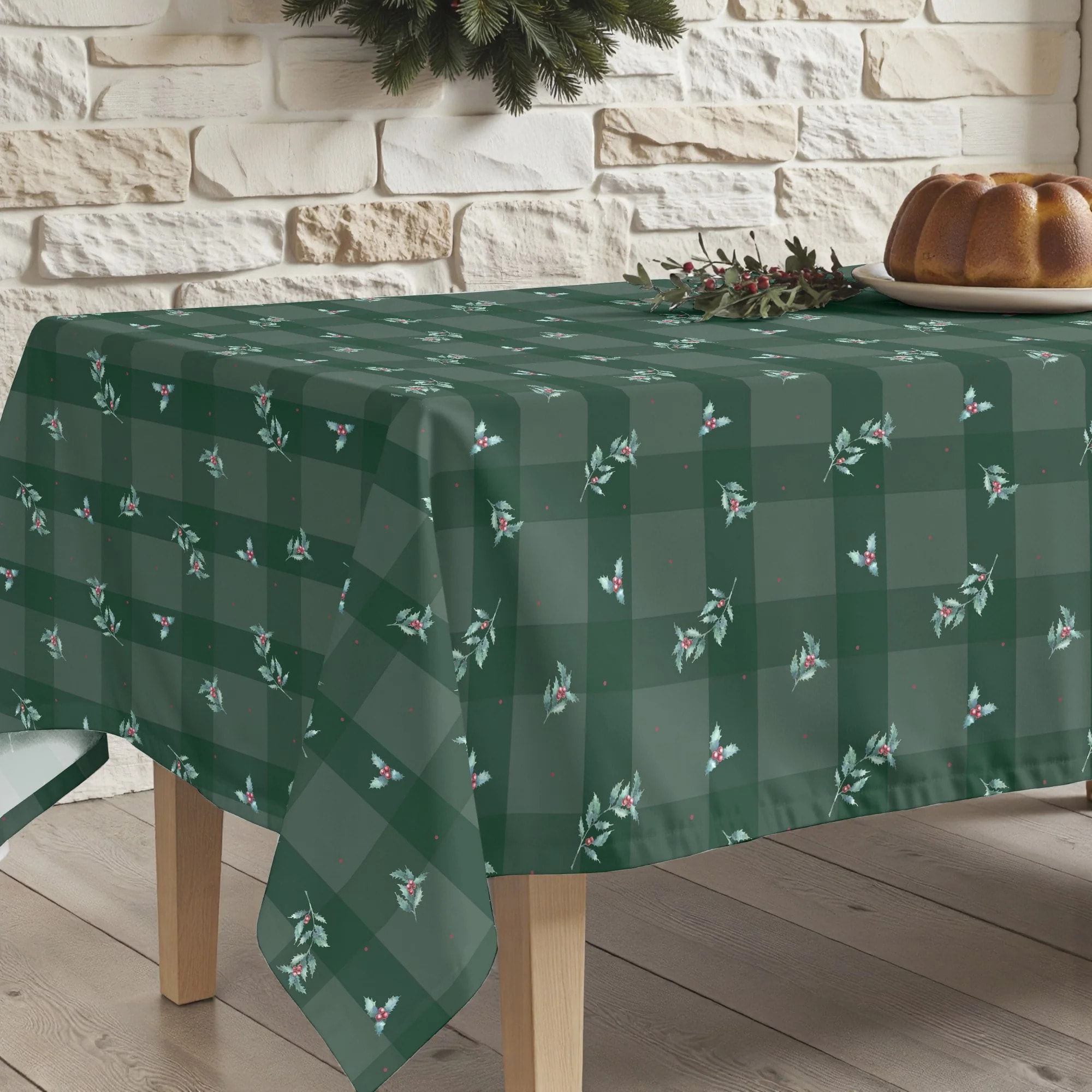 Nappe en résine Anti-tâches Green Christmas 1