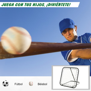 Red de Rebote Plegable Ajustable en ángulo de 5 Niveles para Fútbol 78x84x78 cm