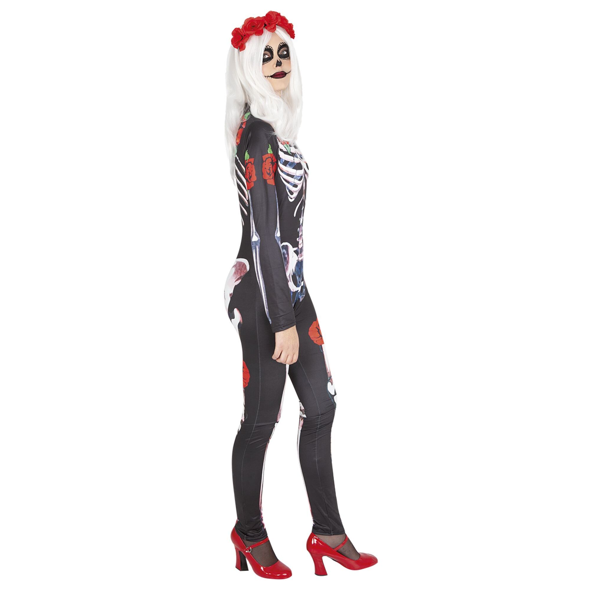 DISFRAZ SKELITA CATRINA ROSAS AD