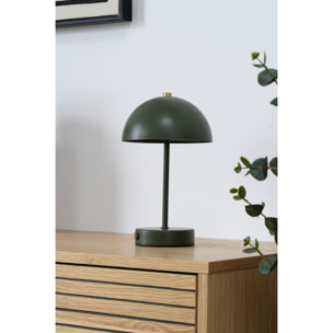 Lampada da Tavolo LED Ricaricabile Holt — Verde e Ottone in Metallo