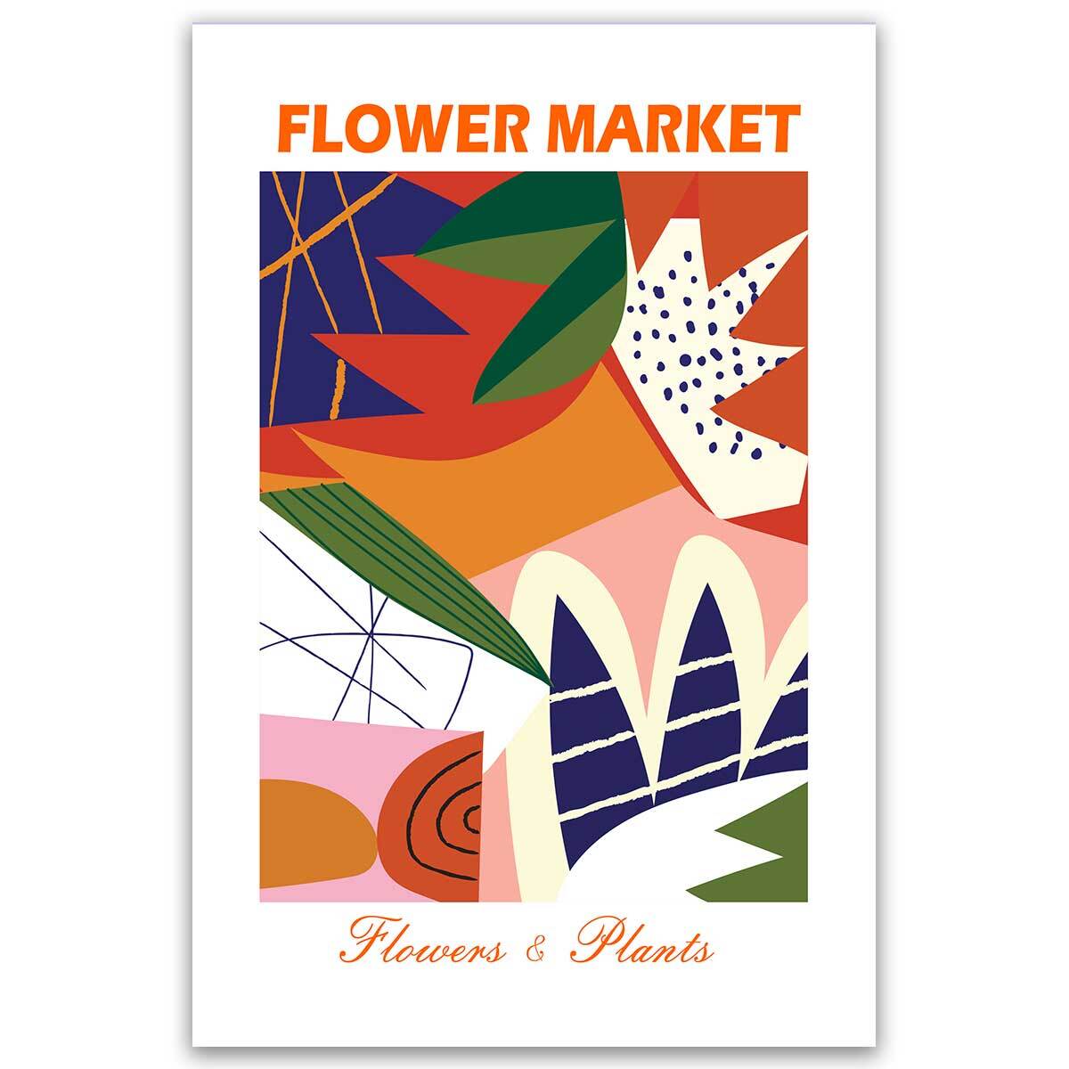Tableau Flower Market composition florale moderne Toile imprimée