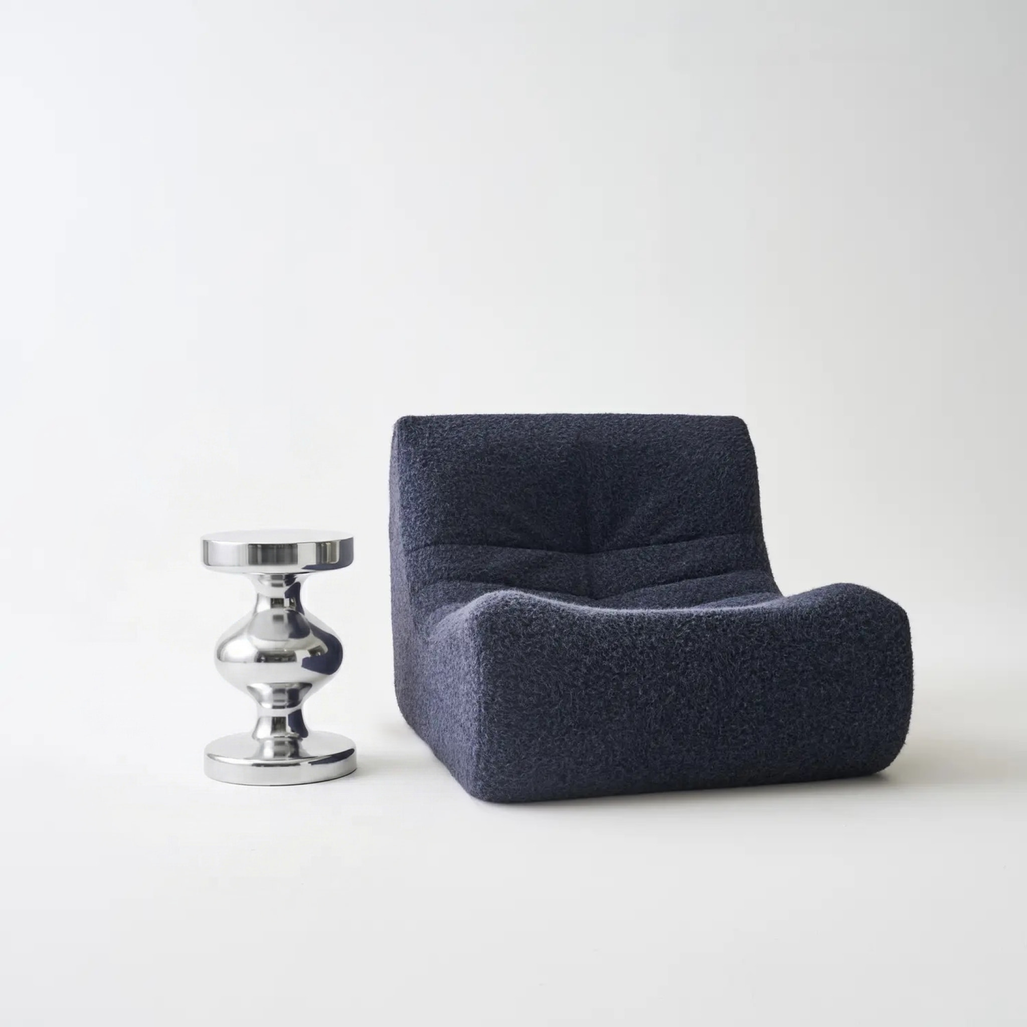 Table d'appoint, bout de canapé, table de chevet acier inoxydable chromé Ø29,5 x H48,5cm HAWA