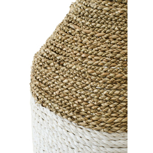 J-Line Vase Raffia - blanc/naturel