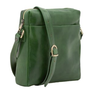 Borsa a tracolla uomo in vera pelle - Modello False - Made in Italy - 26.0 x 25.0 x 6.0 cm