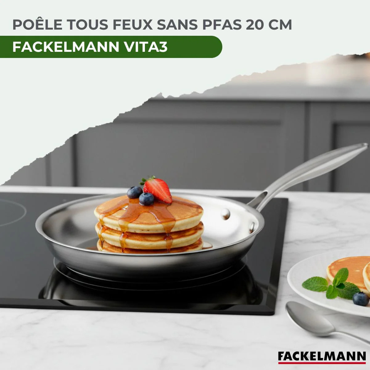 Poêle en inox 18/10 Triply Fackelmann Vita3