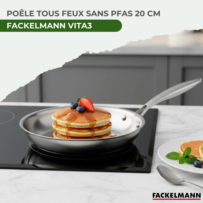 Poêle en inox 18/10 Triply Fackelmann Vita3