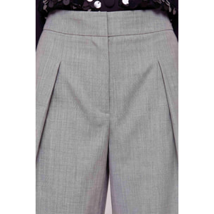 Kocca - Pantaloni culotte da donna a vita alta con pieghe Donna