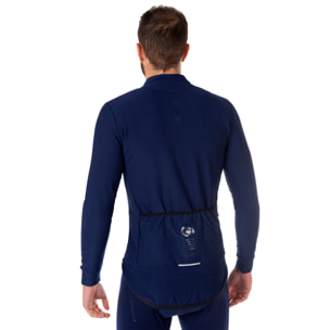 Chaqueta ciclista hombre manga larga azul marino