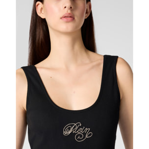 PHILIPP PLEIN Open Back Tank Top Signature