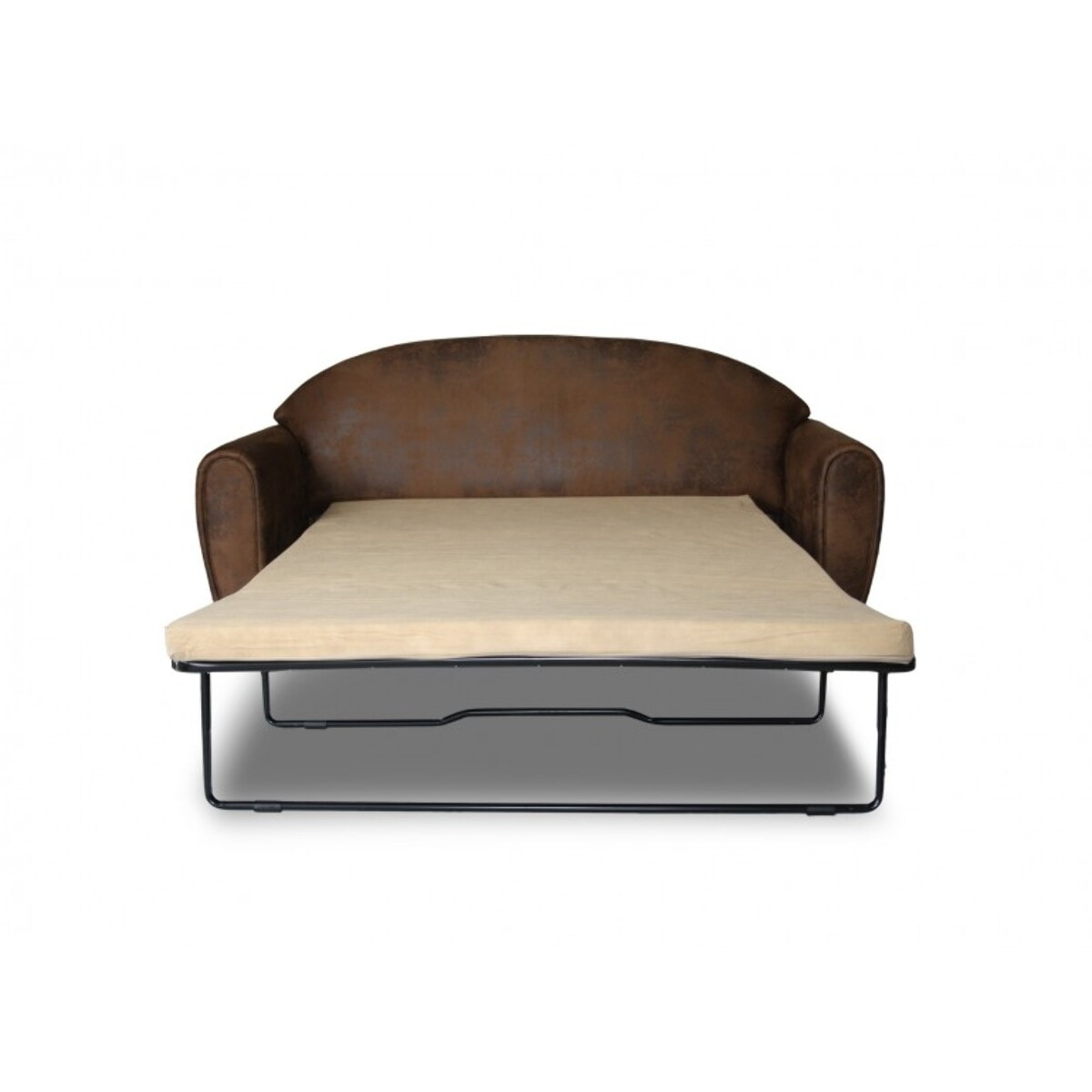 Canapé convertible 3 places vintage en microfibre effet vieilli - CLUB