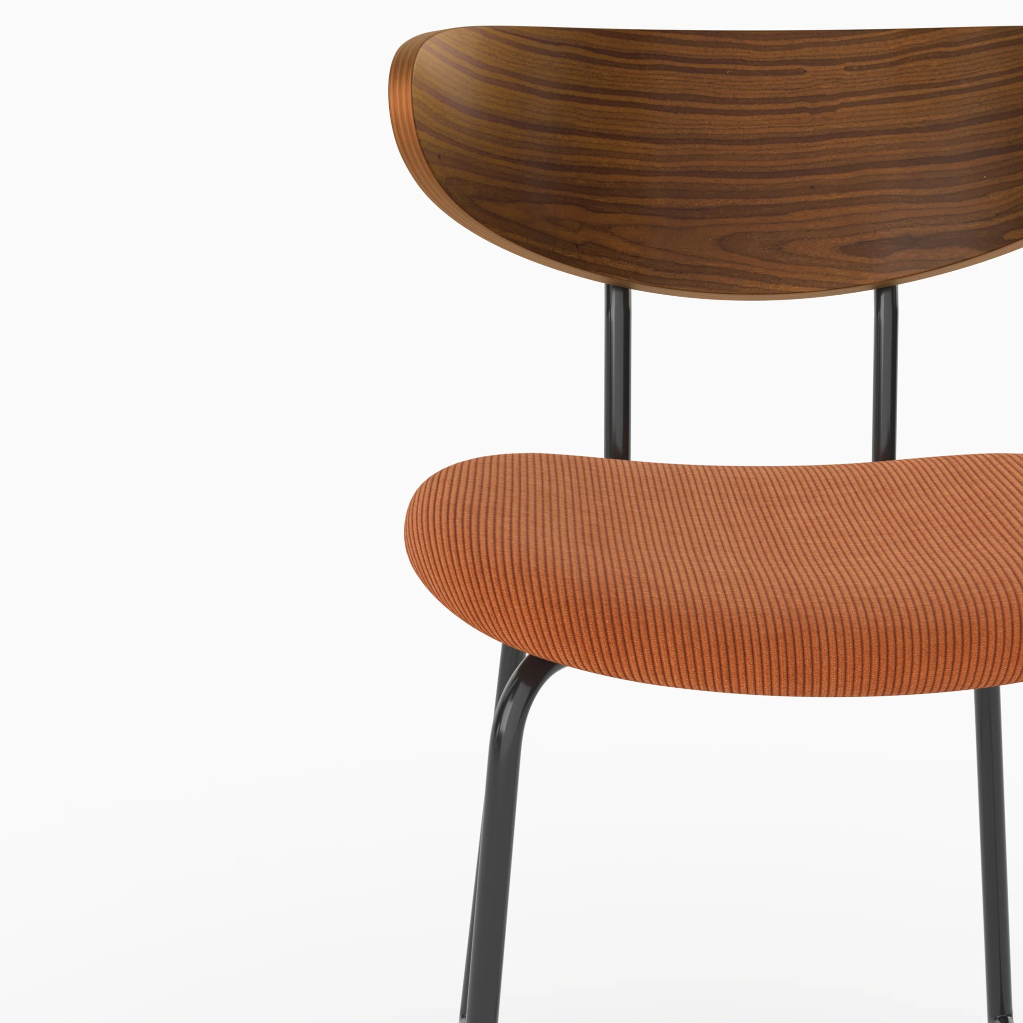 Lot de 2 chaises pour îlot central, velours côtelé terracotta 64.5 cm - Jade