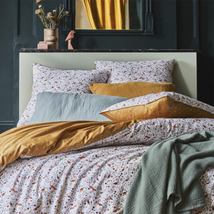 Taie d'oreiller imprimée en percale de coton, PARADE, Multicolore