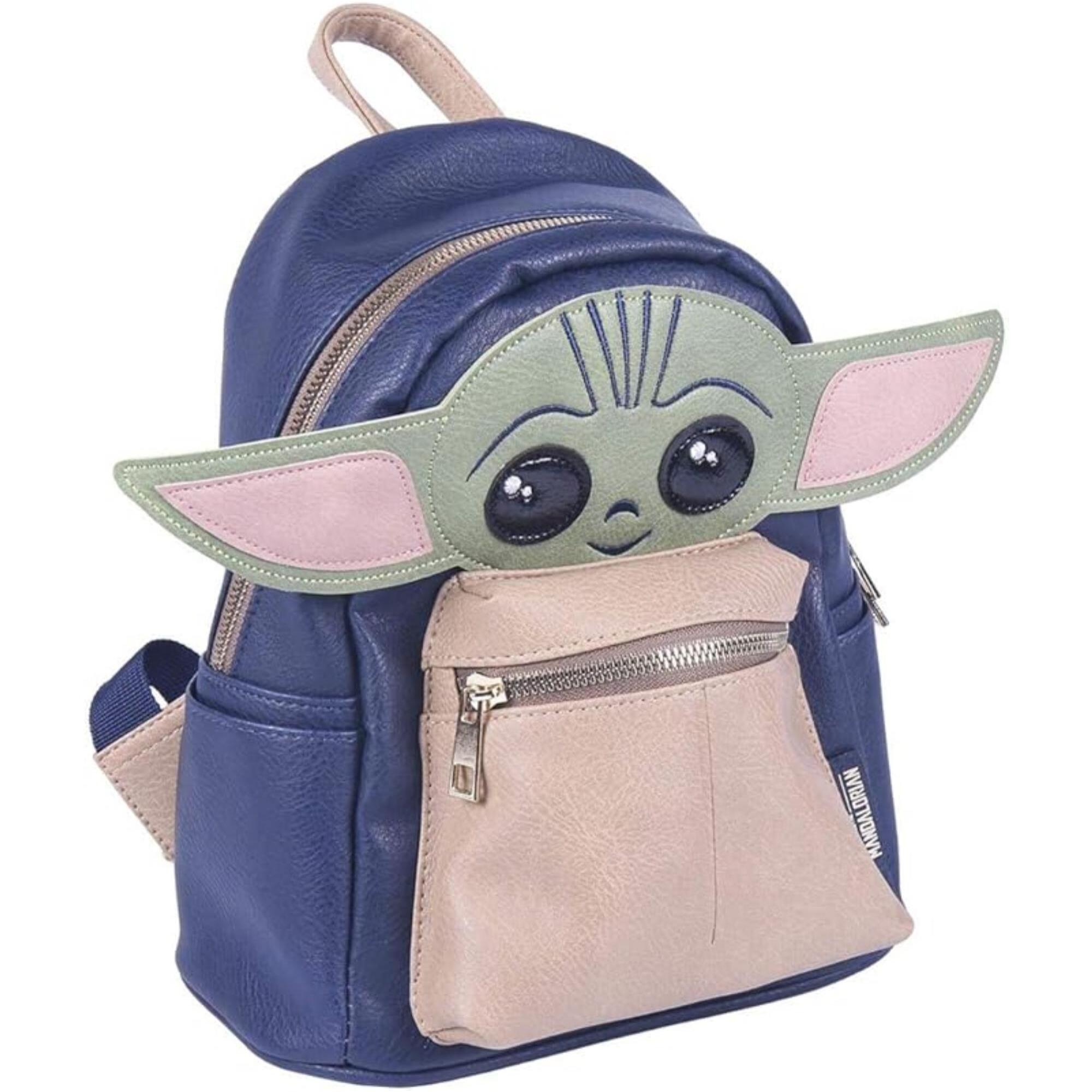 Mochila baby yoda 3d - licencia oficial star wars, multicolor, grande