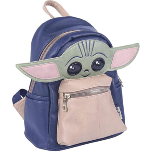 Mochila baby yoda 3d - licencia oficial star wars, multicolor, grande