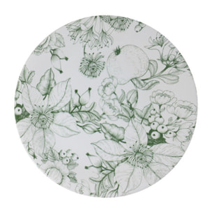 Set 6 piatti piani Jacquard in ceramica sottosmalto