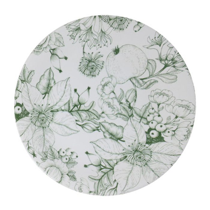 Set 6 piatti piani Jacquard in ceramica sottosmalto
