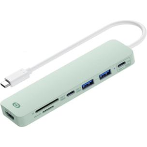 Hub ESSENTIELB 7 en 1 USB C Vert