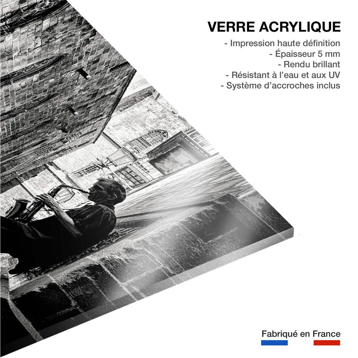 Tableau saxophone de rue  Tableau plexiglas