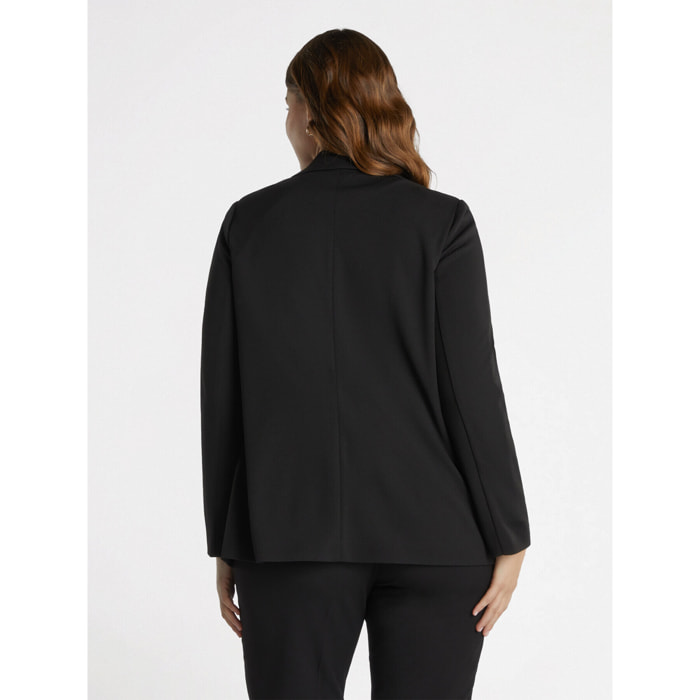 Fiorella Rubino - Blazer con botones joya - Negro