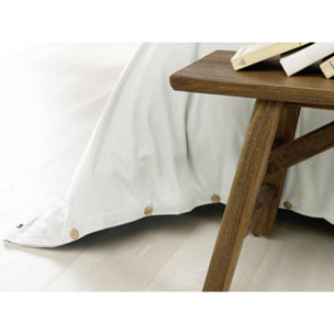 Housse de couette 100% flanelle blanc