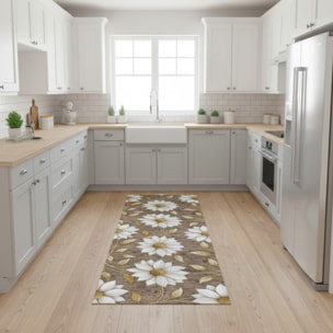 CASSESE HOME Passatoia/Tappeto Bordato in Poliestere con Retro Antiscivolo in PVC Made in Italy_Dec.1470