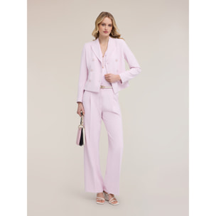 Motivi - Pantalones palazzo de crepé - Rosa