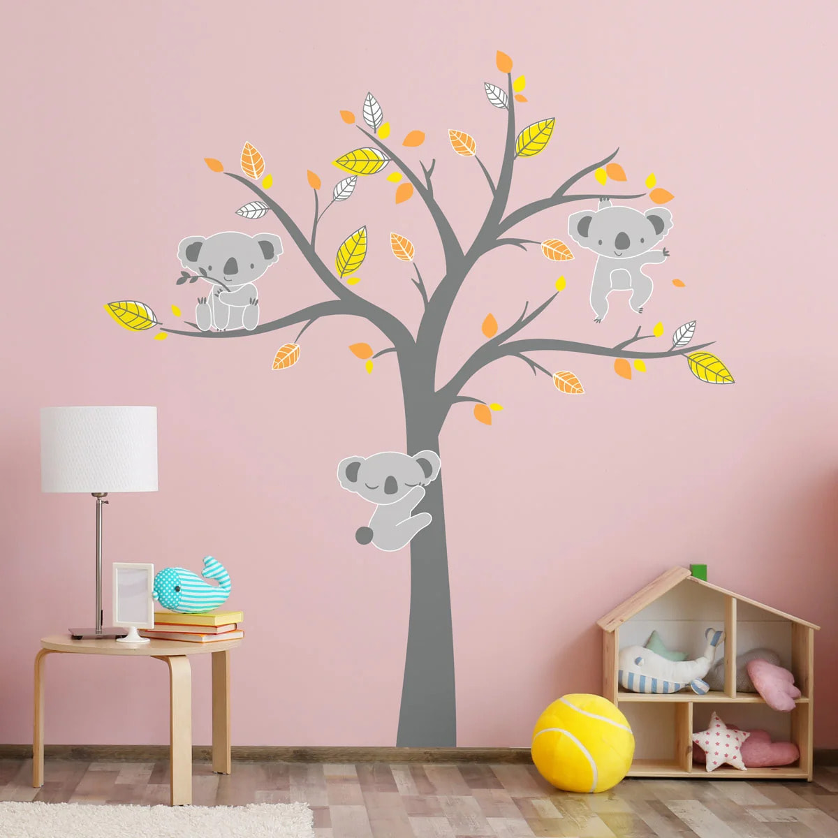 Sticker mural - Ambiance Sticker - KOALAS SUR L'ARBRE DU BONHEUR - 80x60cm