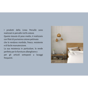 Completo Lenzuola 100% Cotone Percalle Tinta Unita Grigio