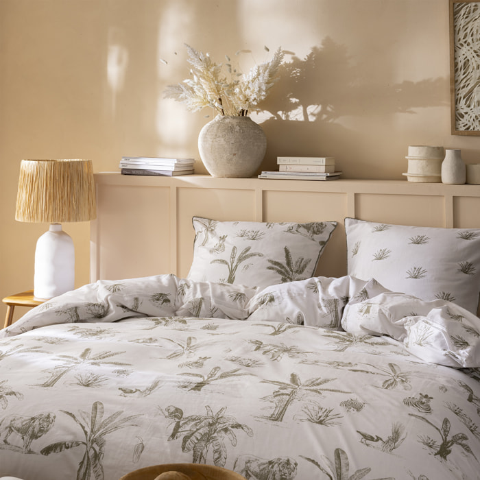Parure de lit imprimée 100% coton, SAFARI