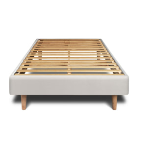 Sommier Kit Velours Ep14 - pieds bois