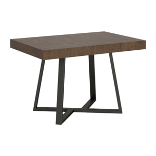 Table extensible 90x120/224 cm Zeplir noyer pieds anthracite