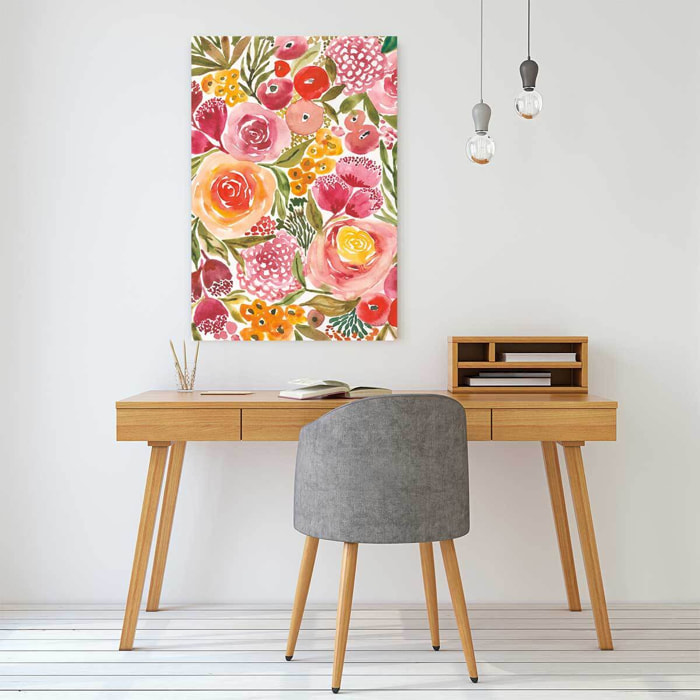 Tableau fleurs pivoine Toile imprimée