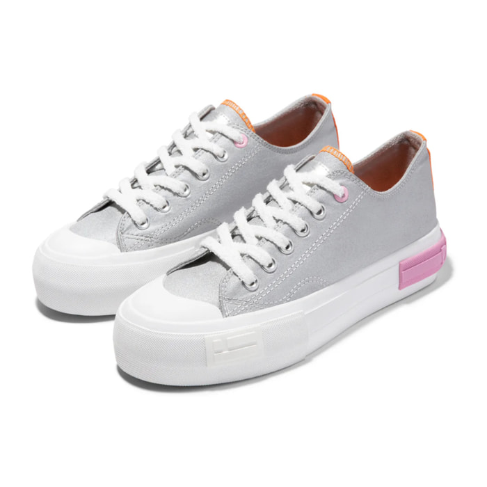 Zapatillas Mujer Casual One Way Low Summer Club Plata D.Franklin