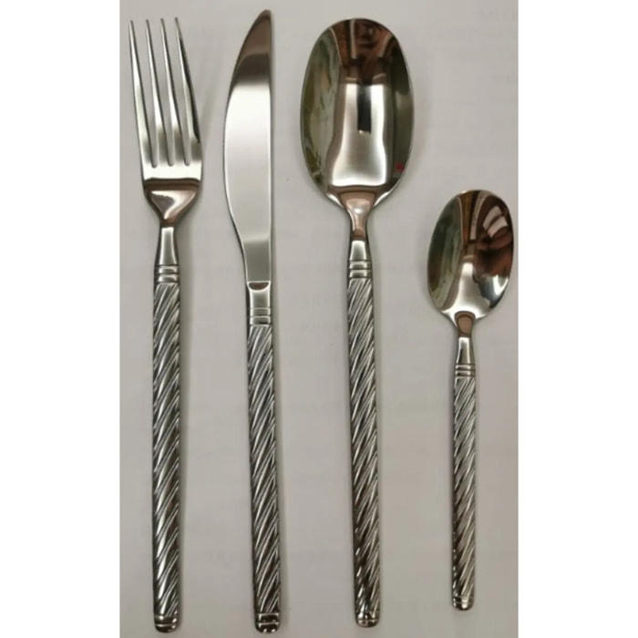 Ménagère Chiara 24 pièce(s) argent L27,5xp16,5xH6,5cm