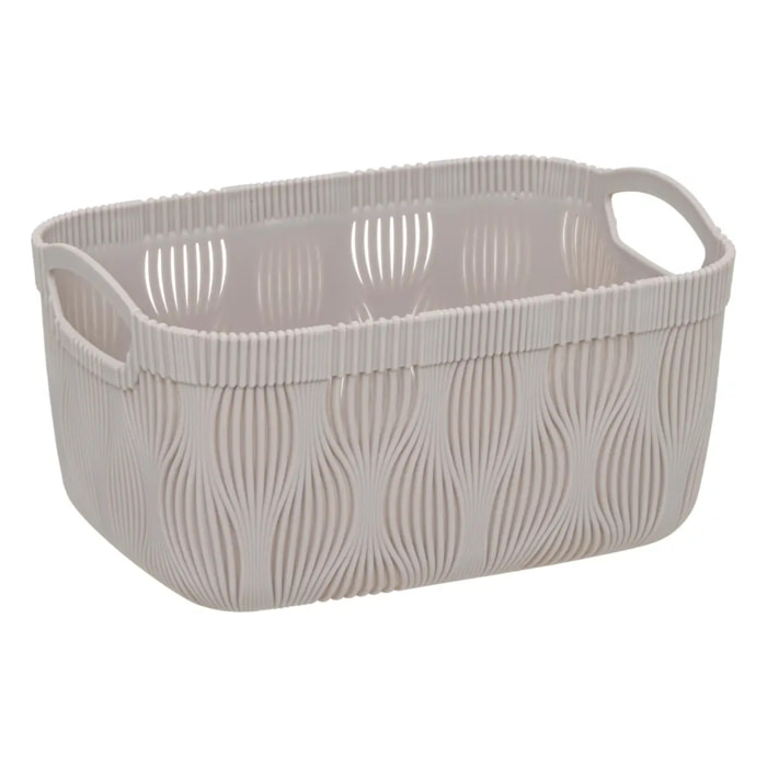 Panier à linge Leaf 3,2L beige