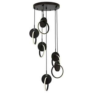 Lámpara de techo, metal, negro, colección Bled, 120x40x40, casquillo 6 x LED 3840Lm Ma