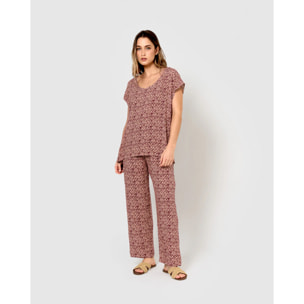 Blusa viscosa bosco buganvilla