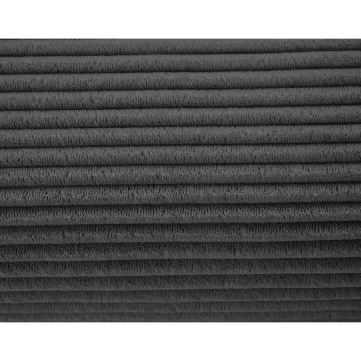 Onyx - lit coffre - 140x190 cm - en velours côtelé - sommier inclus - Gris foncé