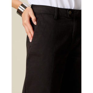 Oltre - Pantaloni chinos misto cotone - Nero
