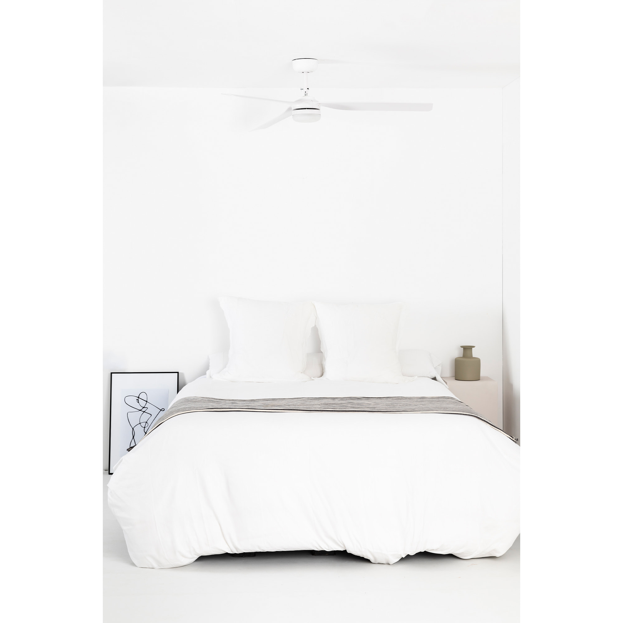 PUNT M LED Ventilatore a soffitto bianco