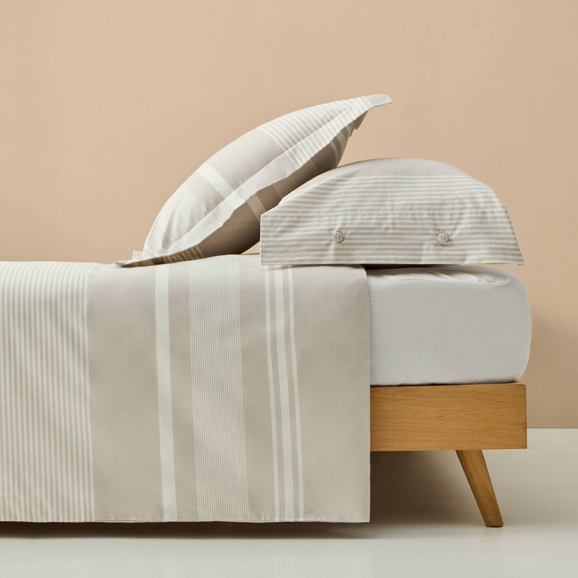 Funda nórdica azul de algodón percal de 180 hilos