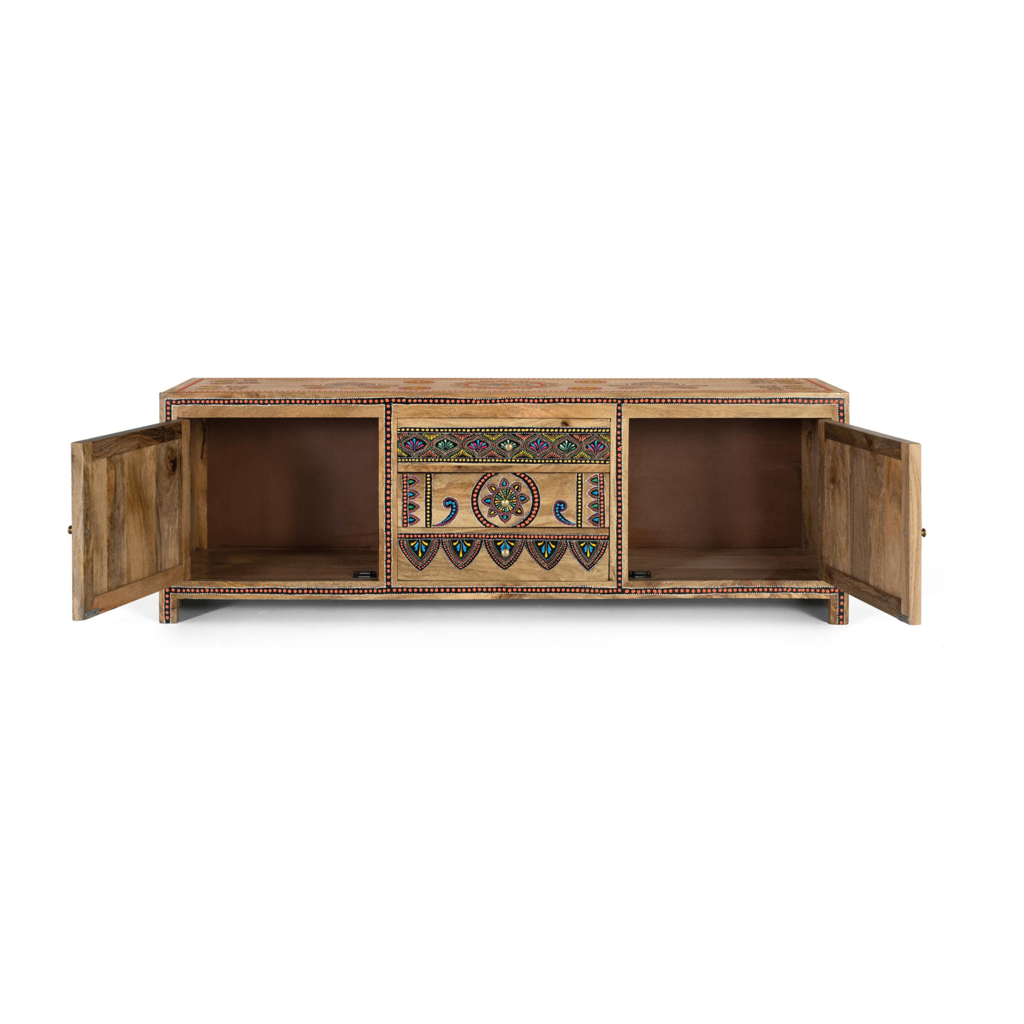 Mueble TV de Madera de Mango 150 Cm Estilo Boho Ethnic