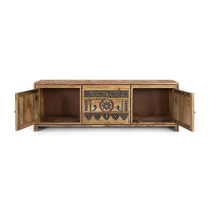 Mueble TV de Madera de Mango 150 Cm Estilo Boho Ethnic