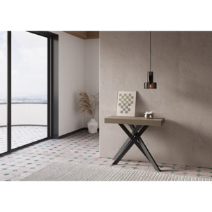 Consolle allungabile 90x40/196 cm Krack Small tortora gambe antracite