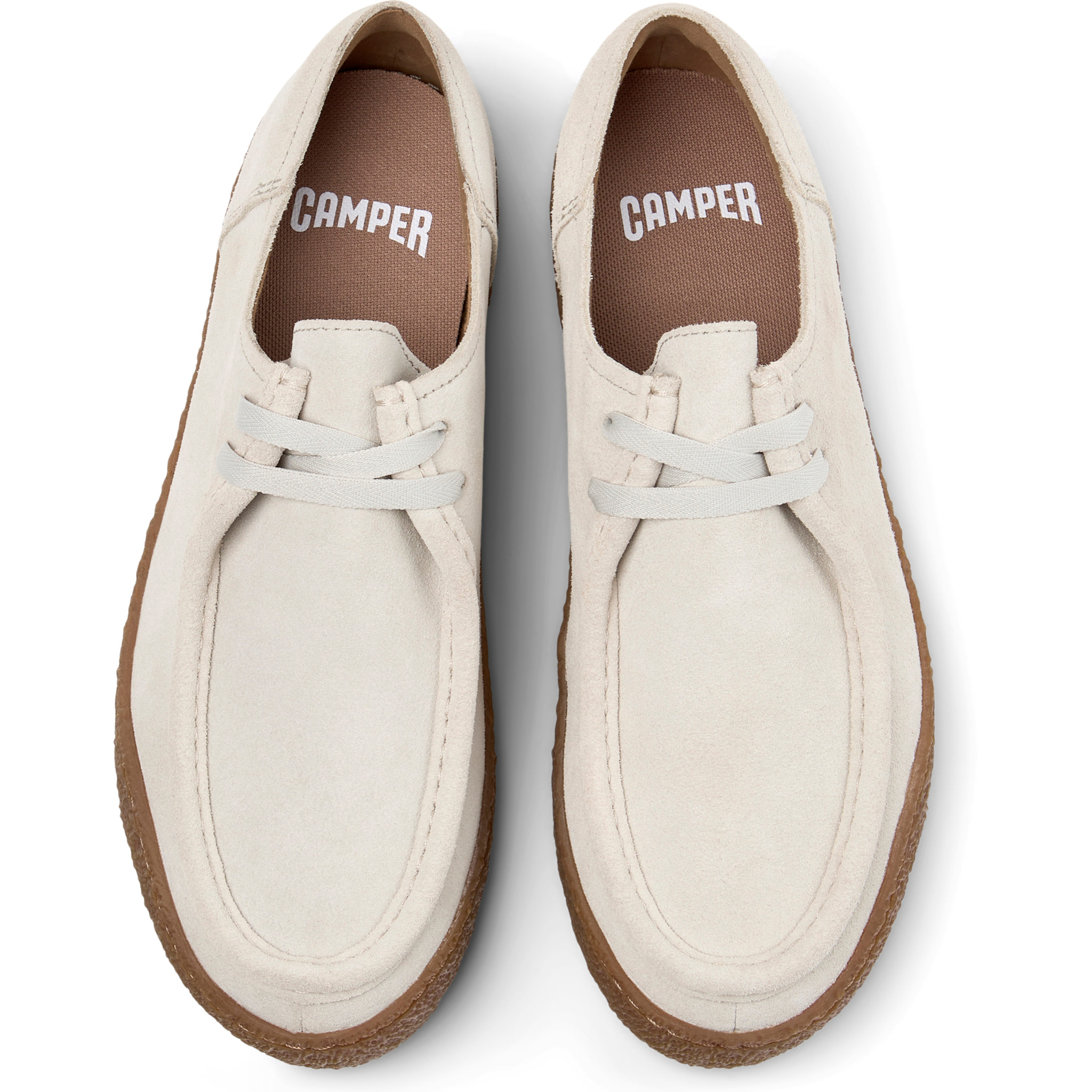 Scarpe stringate - CAMPER Peu Terreno - Beige - Pelle scamosciata