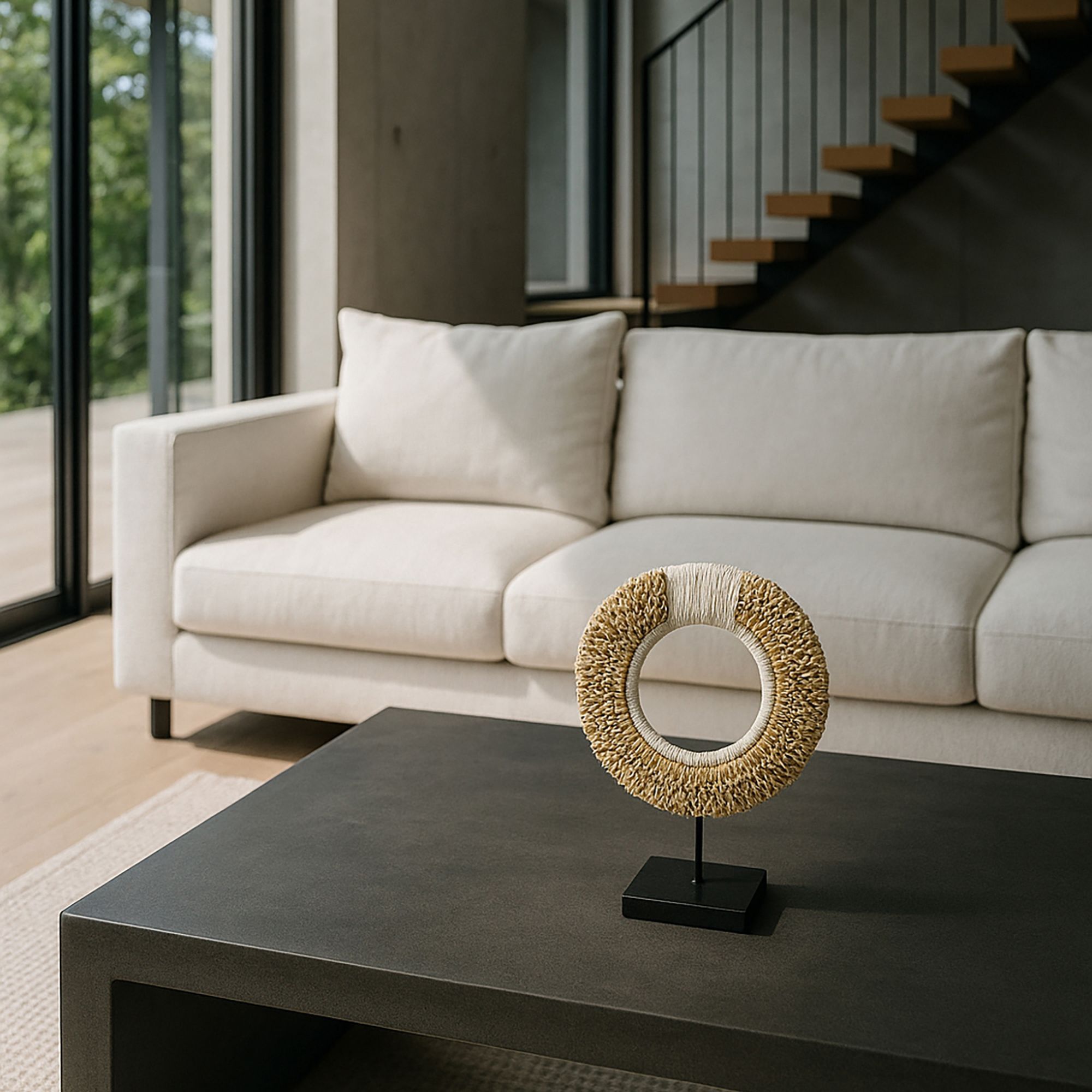 Collier en coquillages sur socle en métal  LINH