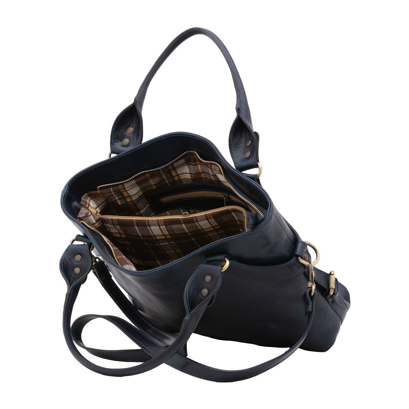 Borsa a mano  da donna In Vera pelle Made in Italy 43x28x12 cm