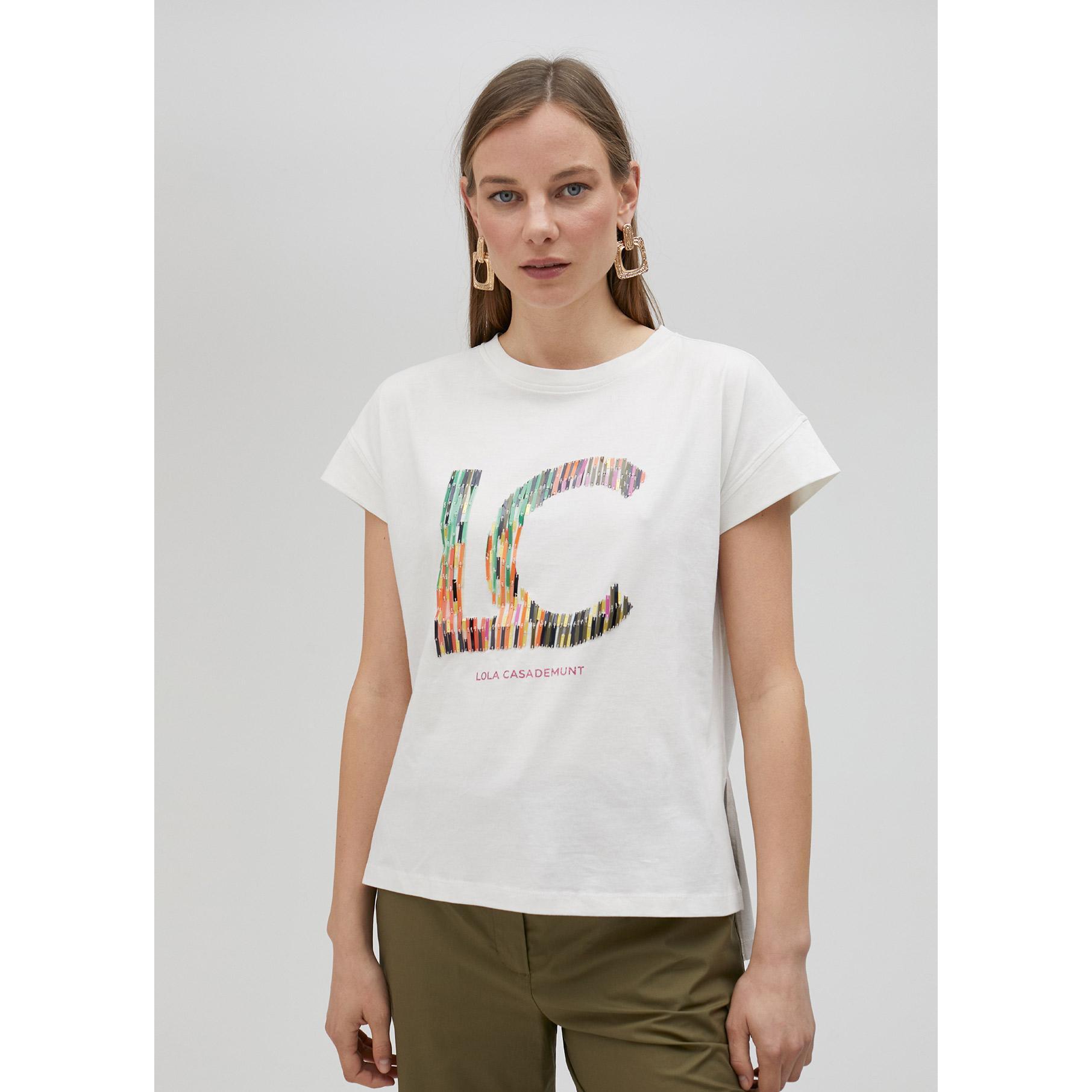 Maglietta con logo multirighe