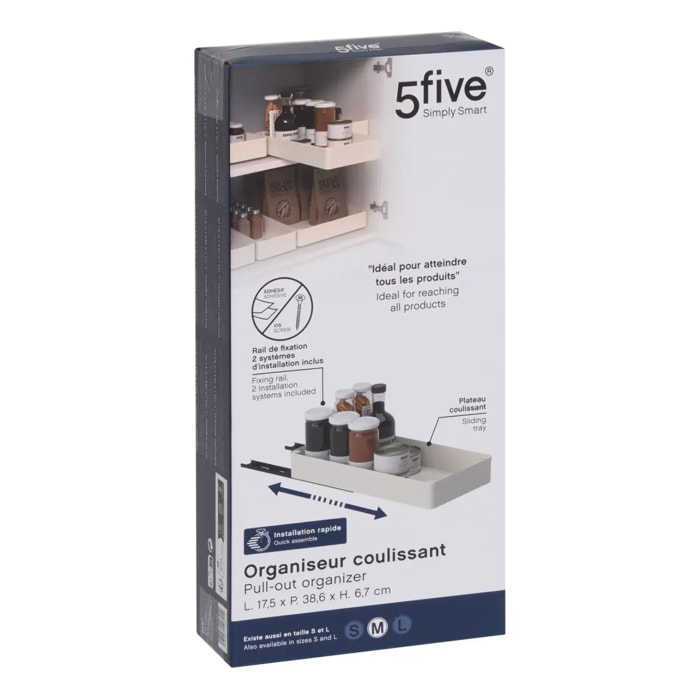 Organiseur coulissant Stora L.38,6cm beige